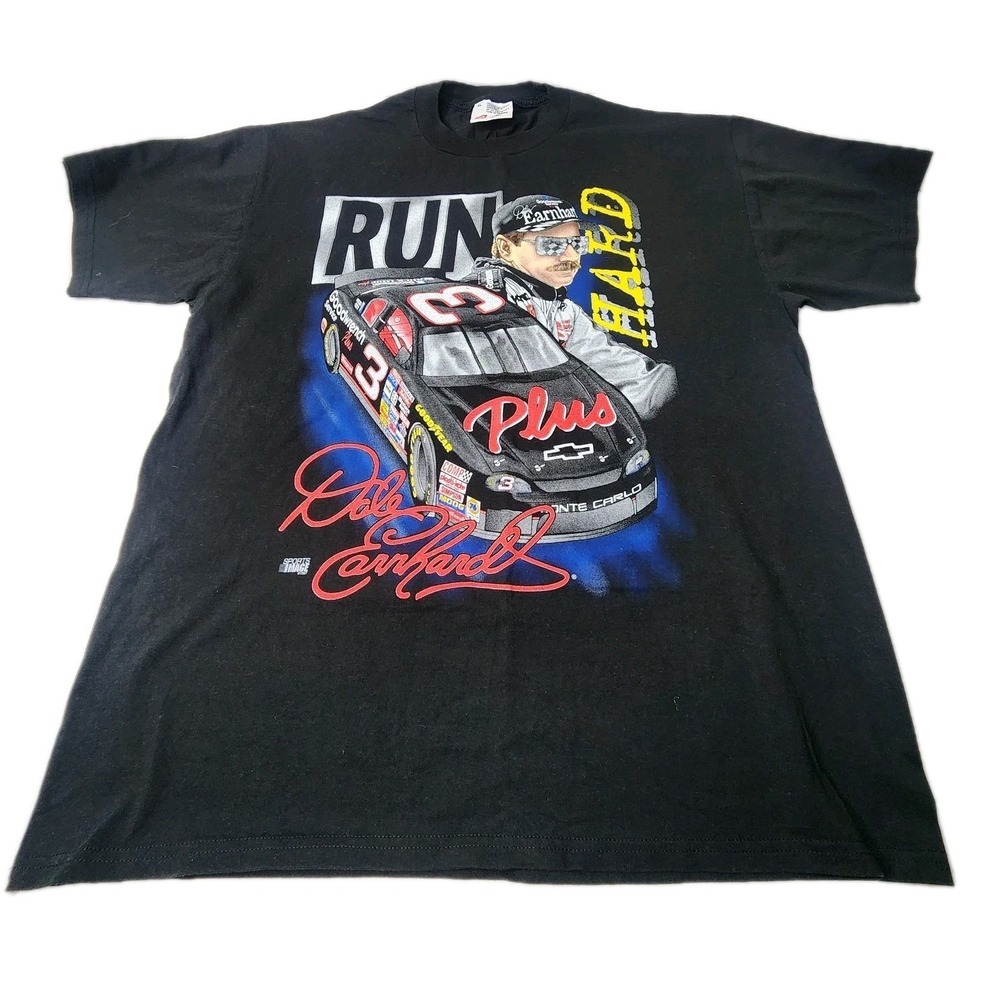 Dale Earnhardt 1997 VTG Double Sided Mens XL Black Tshirt Competitors View Black